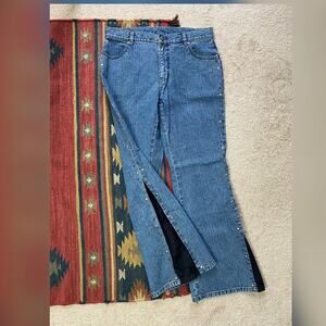 Harley Davidson Vintage 90s Y2K Flared Denim Jeans Size 10